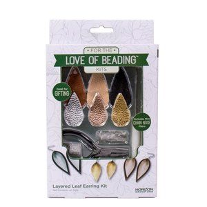 FOR THE LOVE OF BEADING KITS D.I.Y. Layered Leaf Earring Making Kit